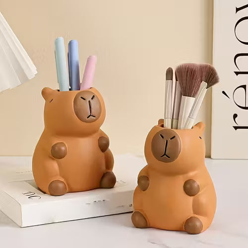 Niedlicher Capybara Stift-Organizer: Kreativer Schreibtisch-Halter für Stifte & Make-up