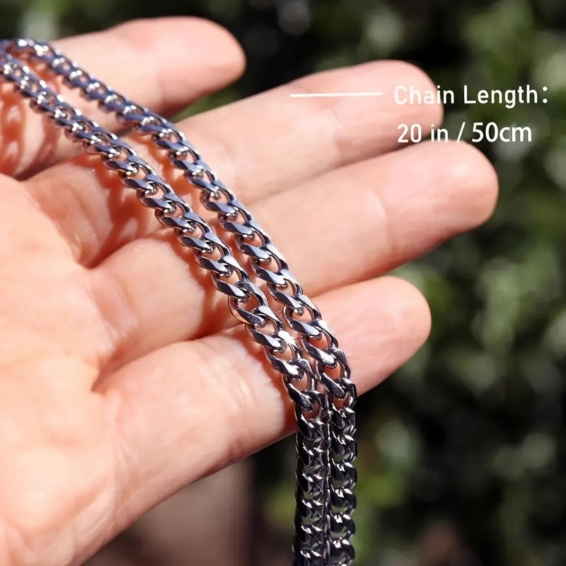 Stylische 7mm Edelstahl Cuban Gliederkette für Herren – Robust & Trendy Accessoire