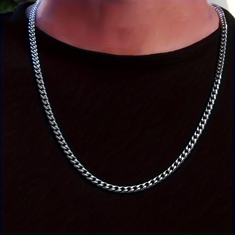Stylische 7mm Edelstahl Cuban Gliederkette für Herren – Robust & Trendy Accessoire