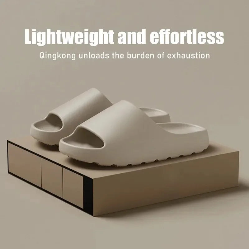 Wolkenweiche EVA Pantoletten: Dicke Sohle, Rutschfest, Ultraleicht für Strand & Haus